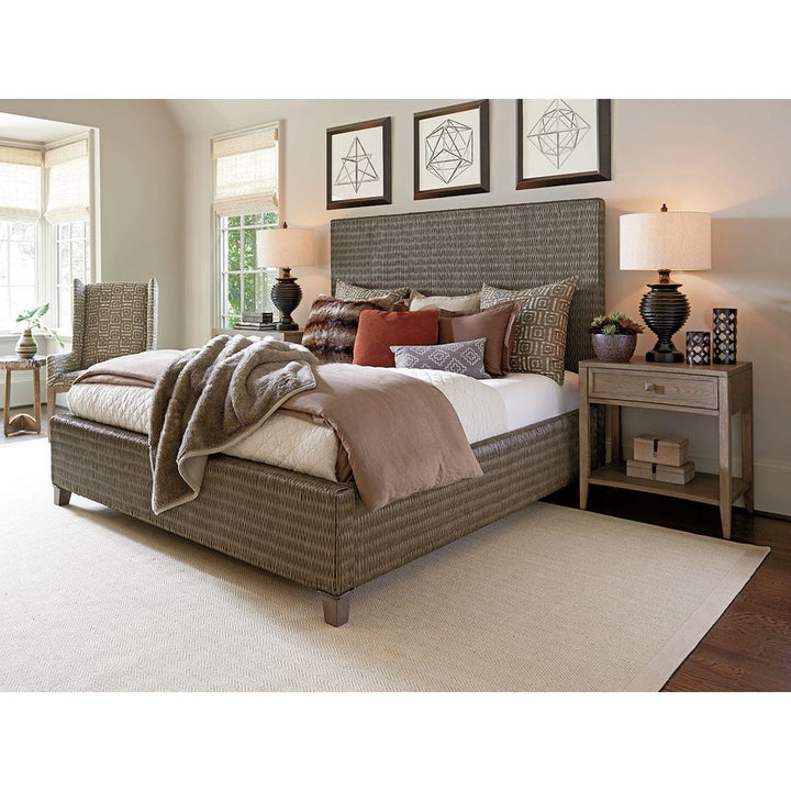 Beds Driftwood Isle Woven Platform Bed 6/6 King - Smoke Gray