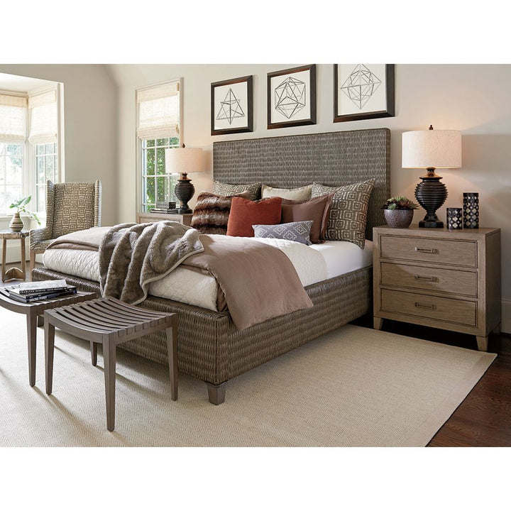 Beds Driftwood Isle Woven Platform Bed 6/6 King - Smoke Gray