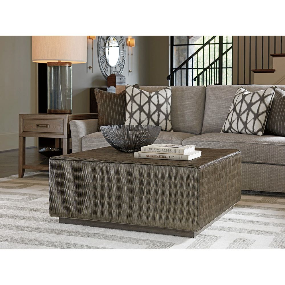 Coffee Tables Seawatch Woven Cocktail Table - Smoke Gray