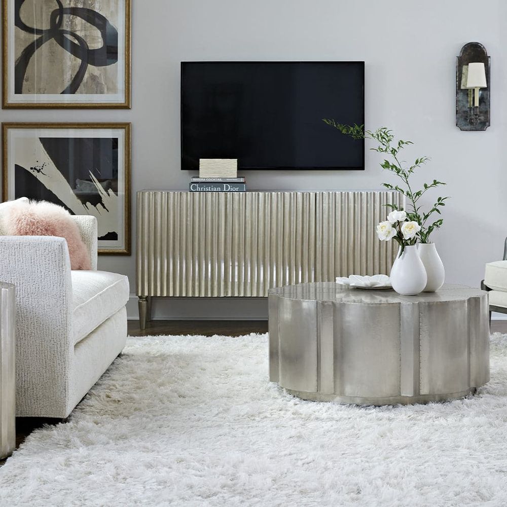 German Silver Console-Hooker-HOOKER-5637-85001-SLV-Sideboards & CredenzasSilvers-3-France and Son