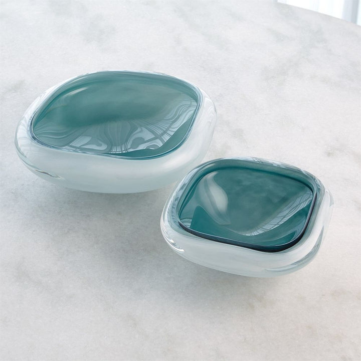 Square Cased Glass Bowl-Azure-Sm
