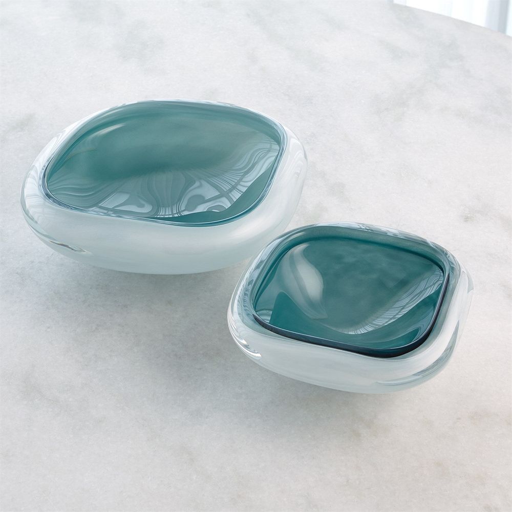 Square Cased Glass Bowl-Azure-Sm