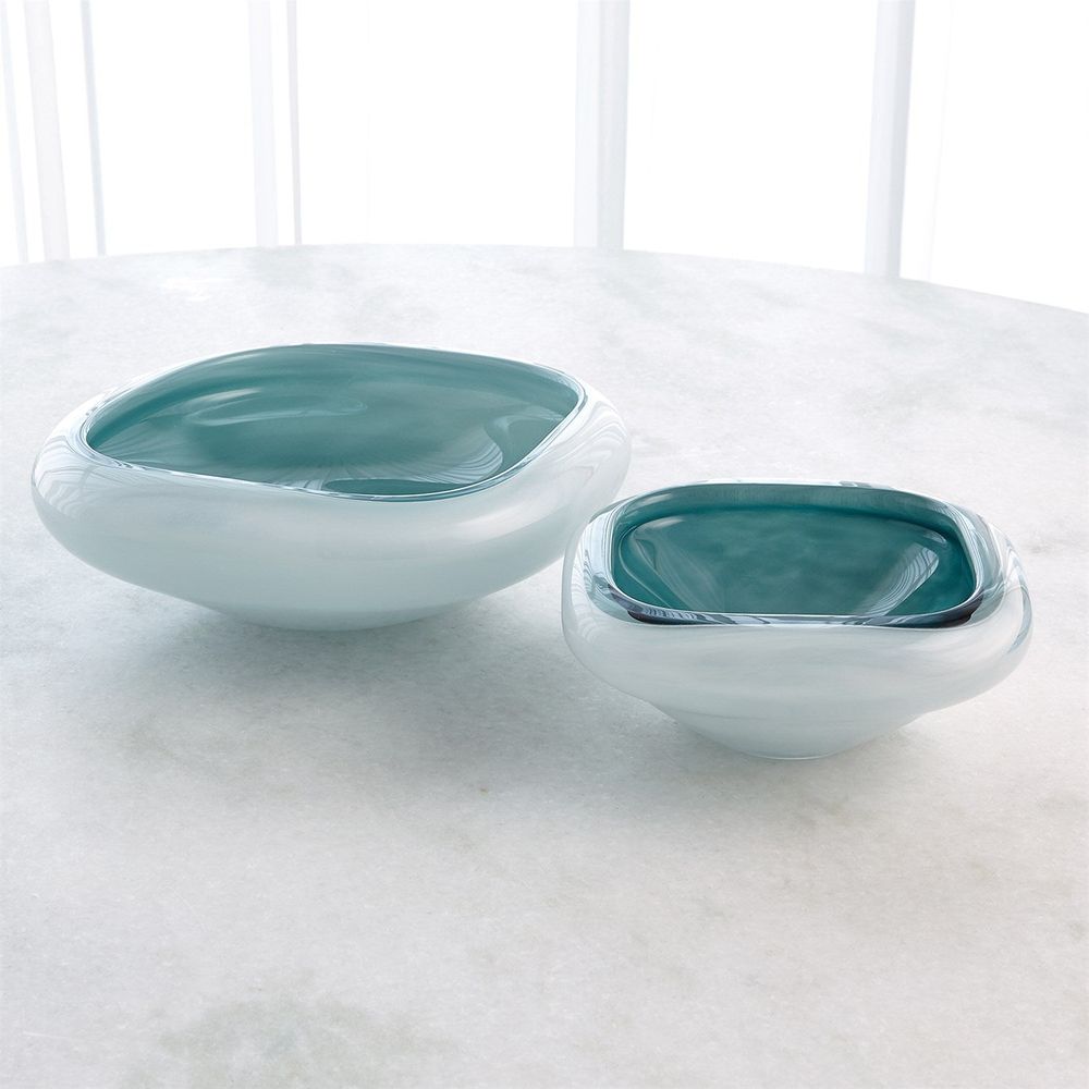 Square Cased Glass Bowl-Azure-Sm