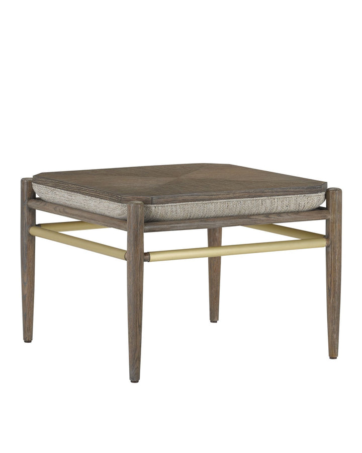 Visby Light Pepper Ottoman, Calcutta Linen