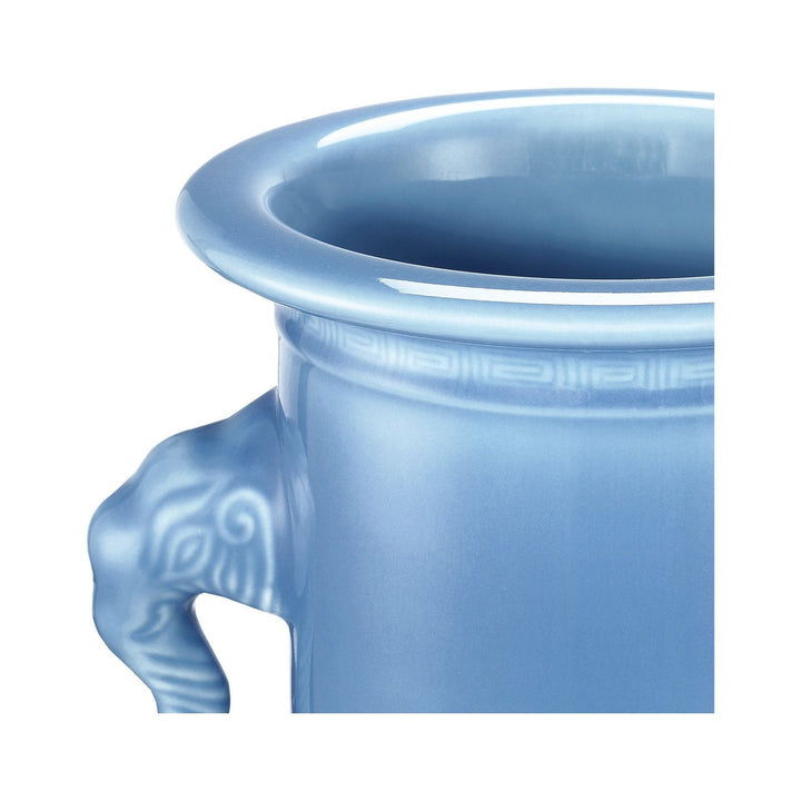 Sky Blue Elephant Handles Vase