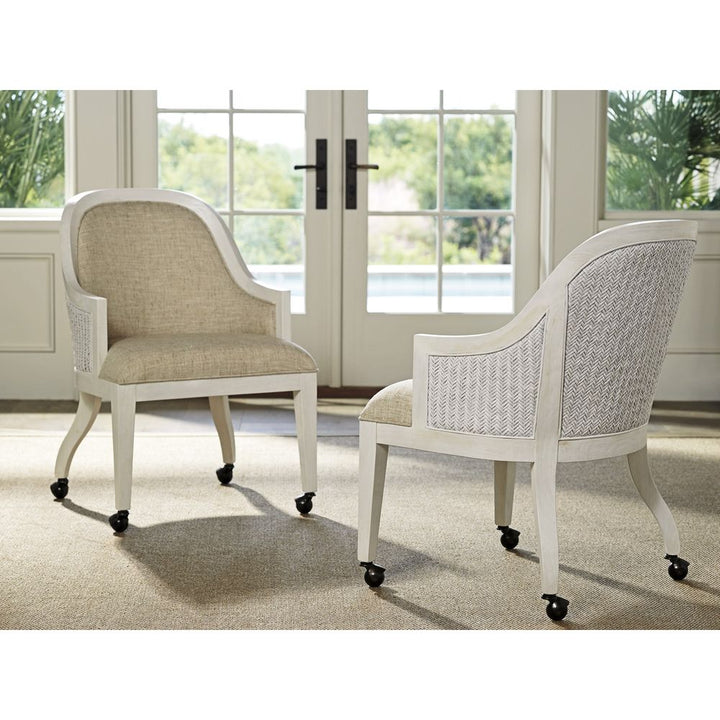 Dining Chairs Bayview Arm Chair With Casters - Caribbean Sands