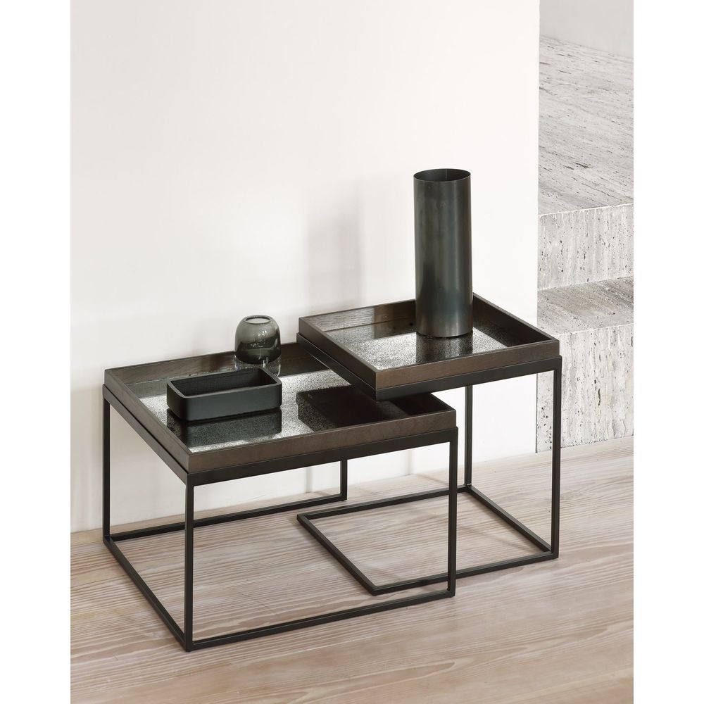 Serveware: Trays Aged Mirror Tray - Black