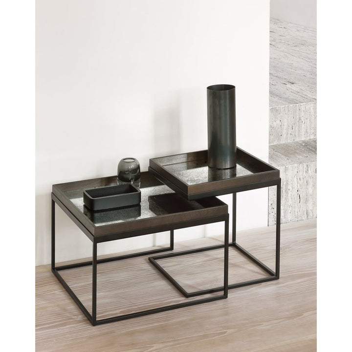 Serveware: Trays Aged Mirror Tray - Black