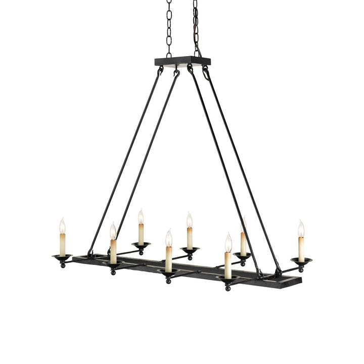 Houndslow Black Rectangular Chandelier