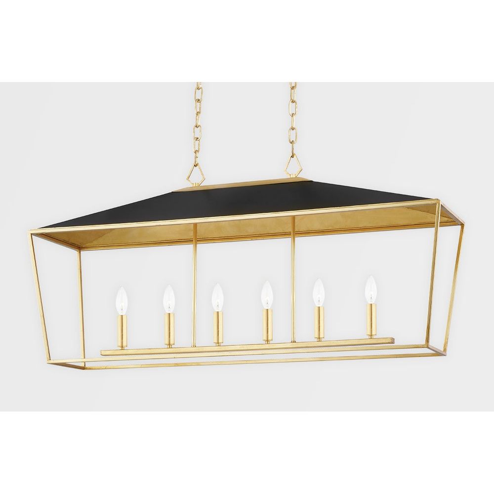 Chandeliers Paxton 6 Light Island Light Aged Brass