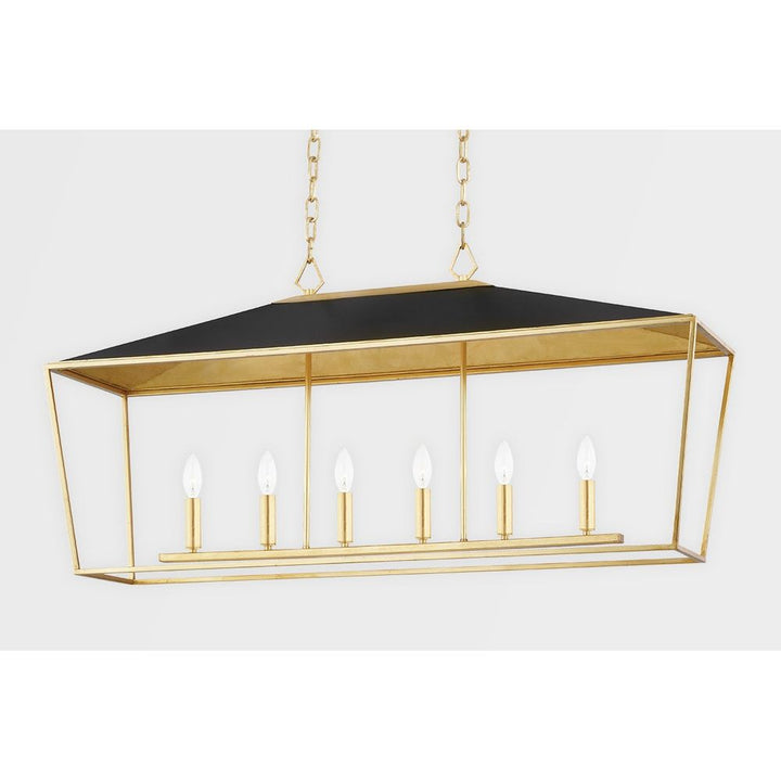 Chandeliers Paxton 6 Light Island Light Aged Brass