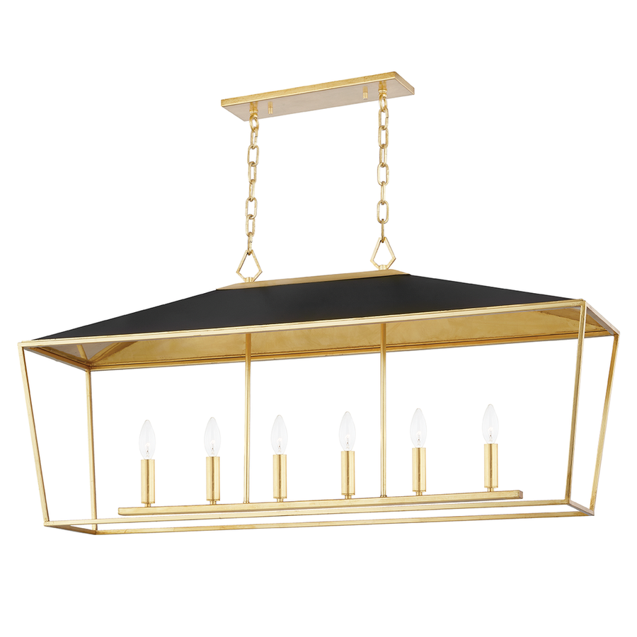 Chandeliers Paxton 6 Light Island Light Aged Brass