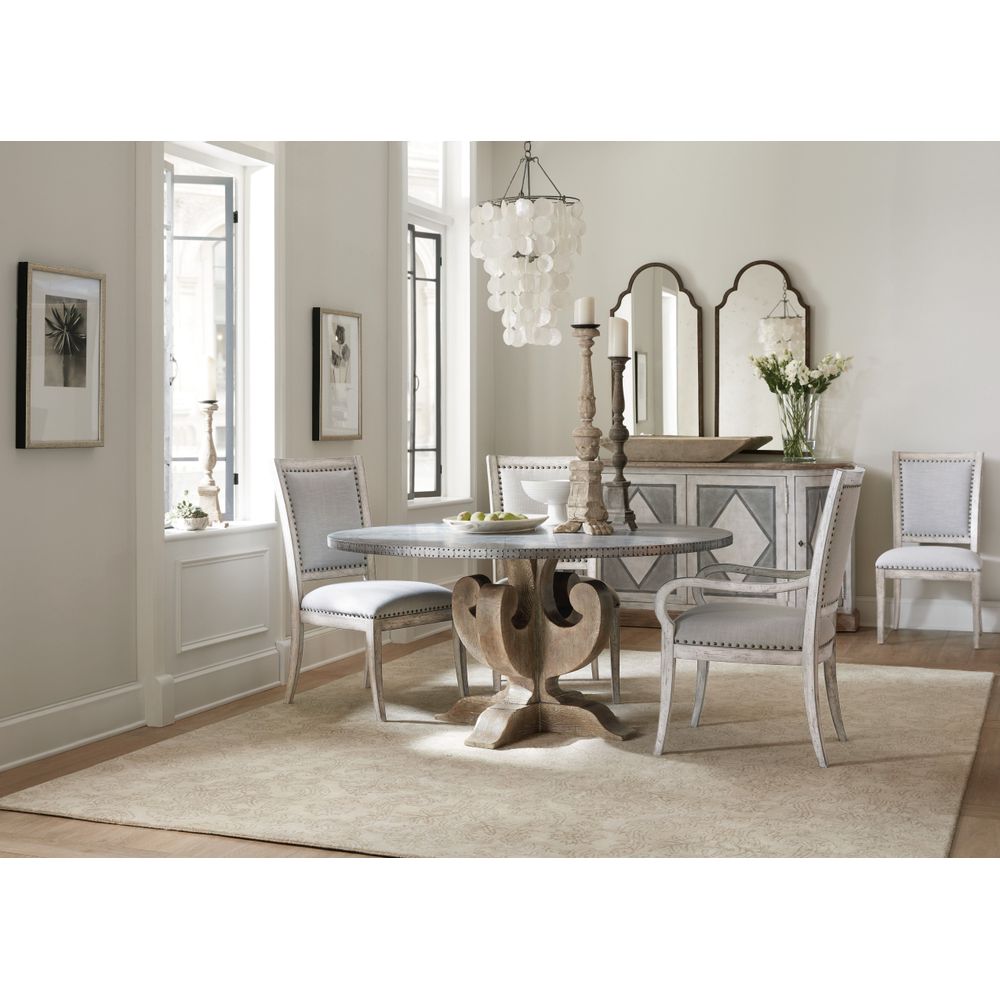 Dining Tables Boheme Ascension 60in Zinc Round Dining Table