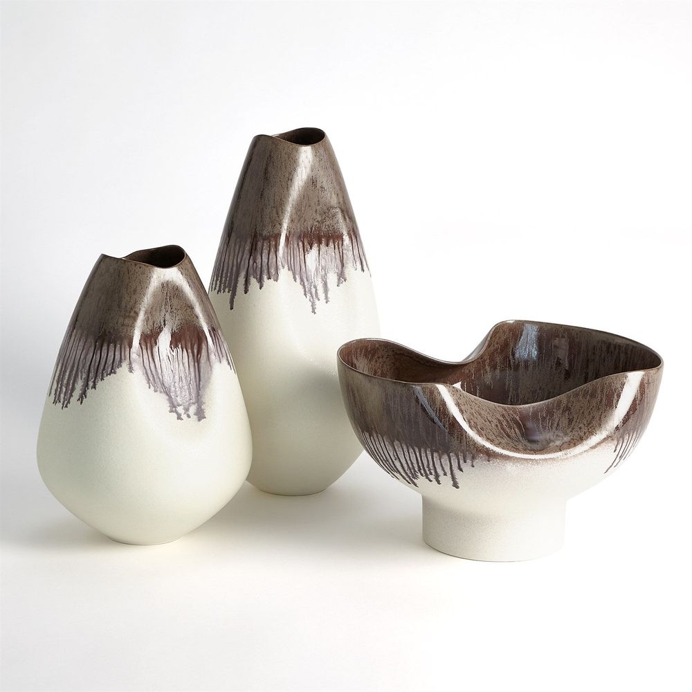 Dented Vase-Amethyst Drip-Sm