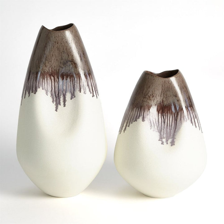 Dented Vase-Amethyst Drip-Sm