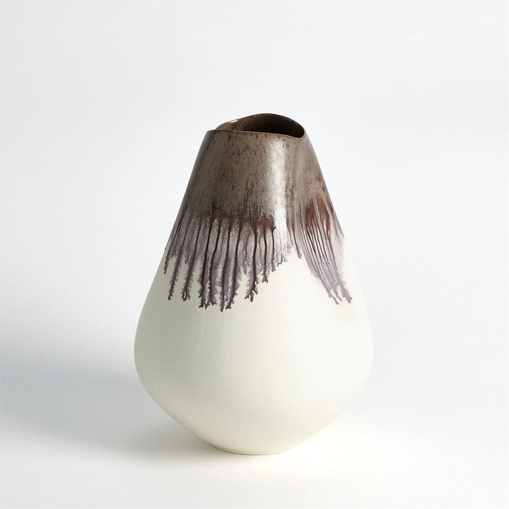 Dented Vase-Amethyst Drip-Sm