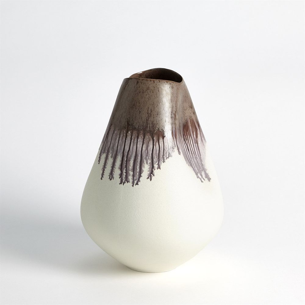 Vases Dented Vase-Amethyst Drip-Sm
