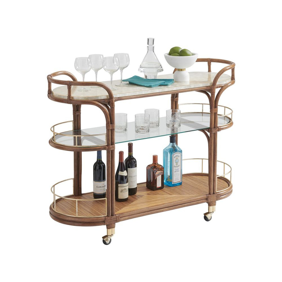 Sideboards & Credenzas Toscana Rattan Mobile Bar Cart - Sonoran