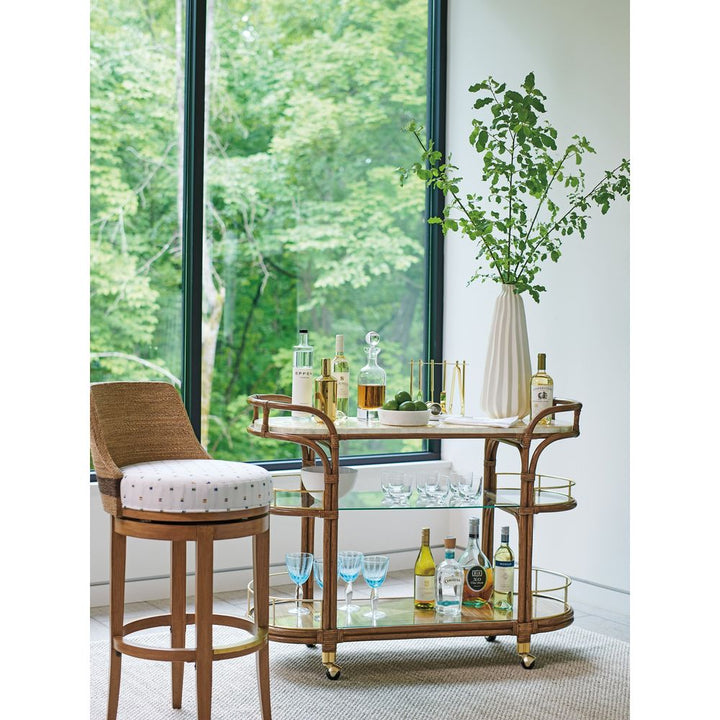 Sideboards & Credenzas Toscana Rattan Mobile Bar Cart - Sonoran