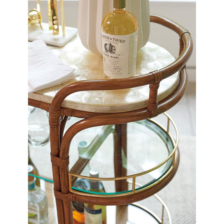 Sideboards & Credenzas Toscana Rattan Mobile Bar Cart - Sonoran