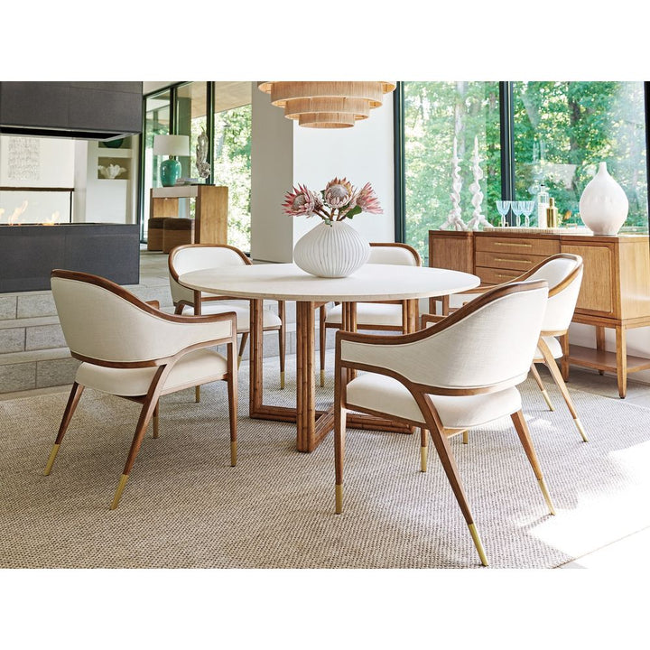 Dining Tables Woodard Marble Top Dining Table - Sonoran