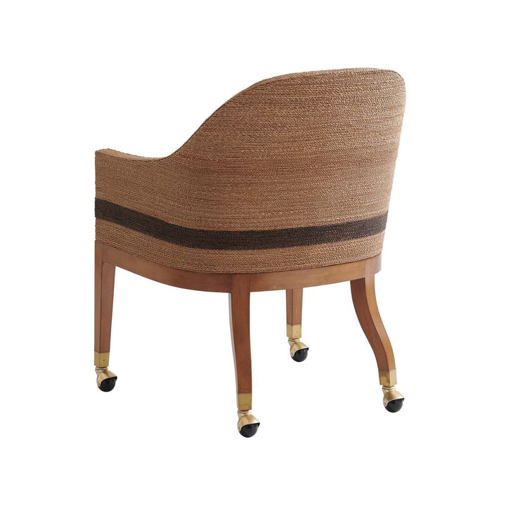 Dining Chairs Dorian Woven Arm Chair With Casters - Sonoran