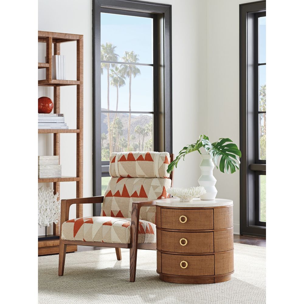 Side Tables Banning Raffia Round Lamp Table - Sonoran