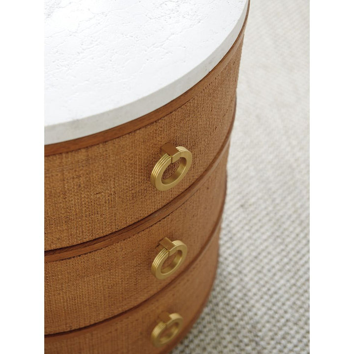 Banning Raffia Round Lamp Table - Sonoran