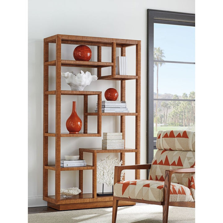 Bookcases & Etageres Bryce Raffia Etagere - Sonoran