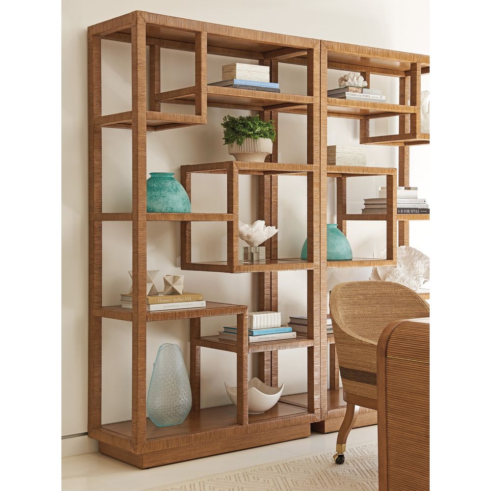 Bookcases & Etageres Bryce Raffia Etagere - Sonoran