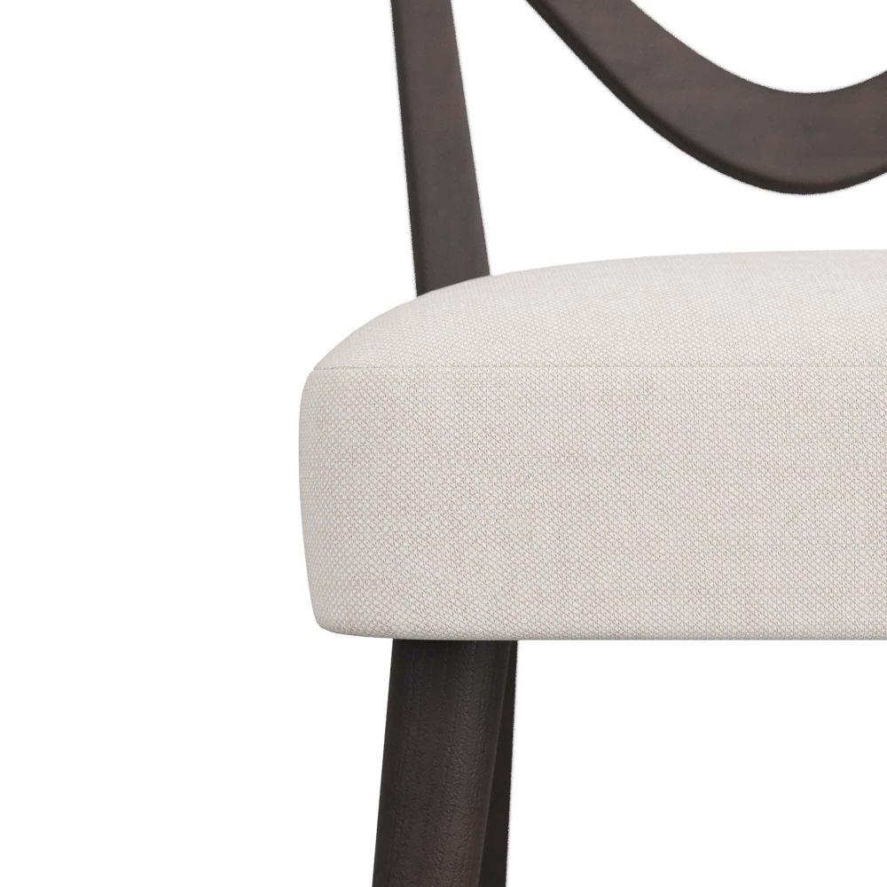 Callum Dining Chair - Black with Muslin
