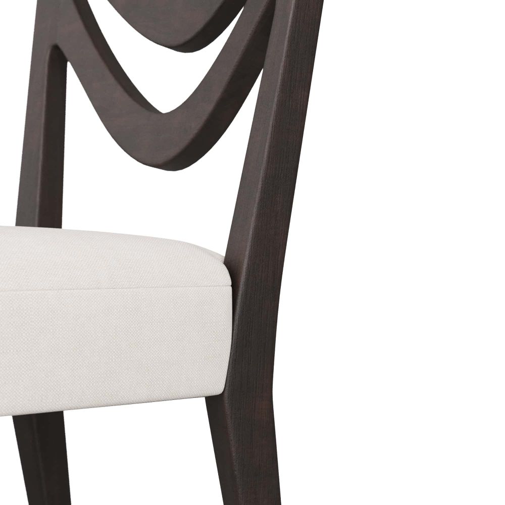 Callum Dining Chair - Black with Muslin