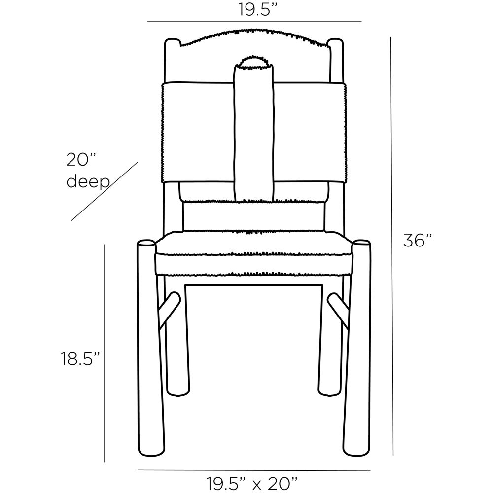 Lisette Dining Chair - Brown