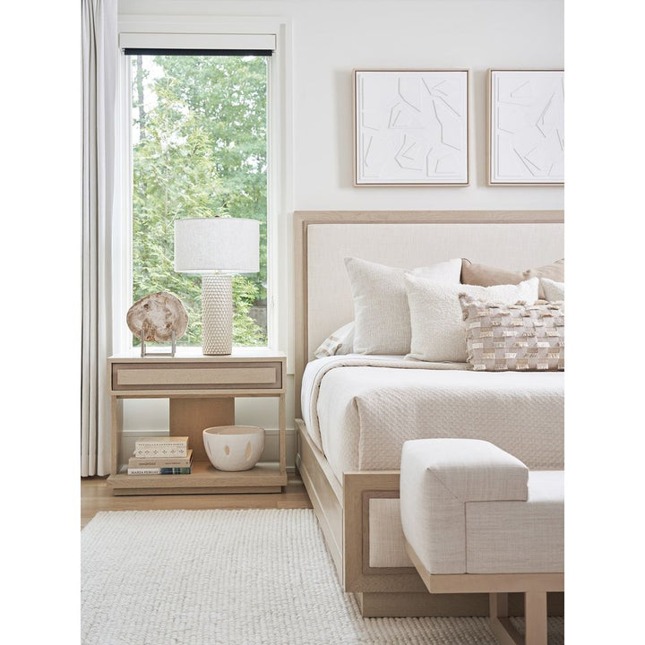 Grayson Upholstered Bed 6/6 King - Sand Drift