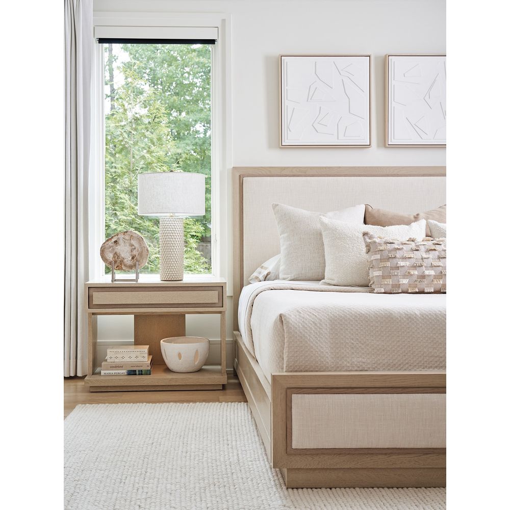 Grayson Upholstered Bed 6/6 King - Sand Drift