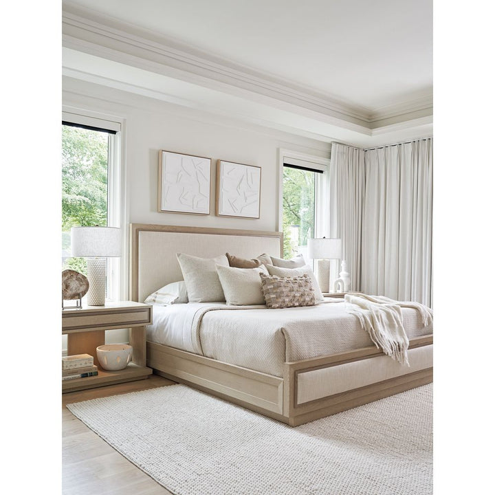 Grayson Upholstered Bed 6/6 King - Sand Drift