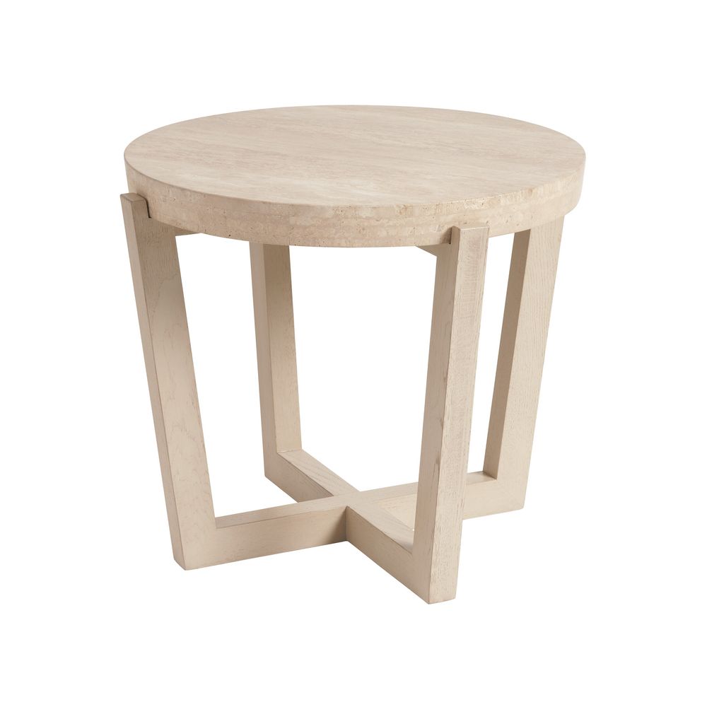Side Tables Shasta Round Lamp Table - Sand Drift