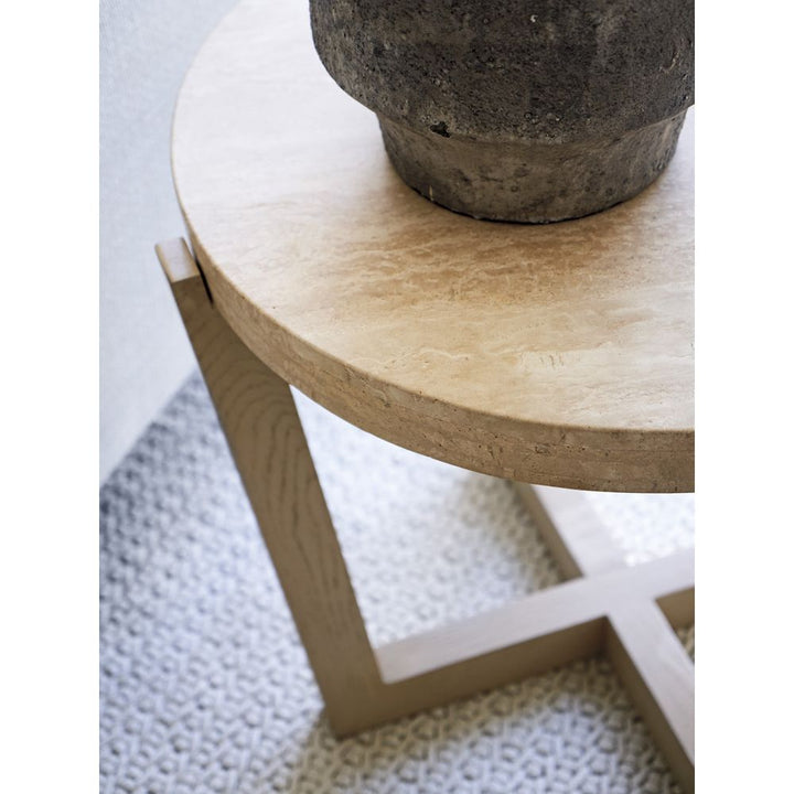 Side Tables Shasta Round Lamp Table - Sand Drift