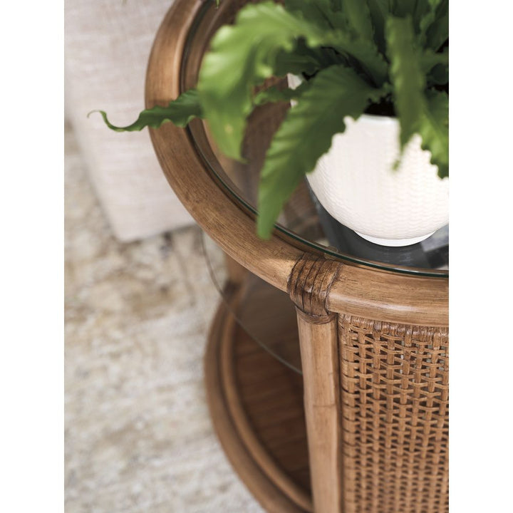 Tortuga Round End Table - Sunwashed