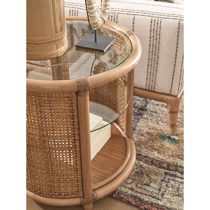 Side Tables Tortuga Round End Table - Sunwashed
