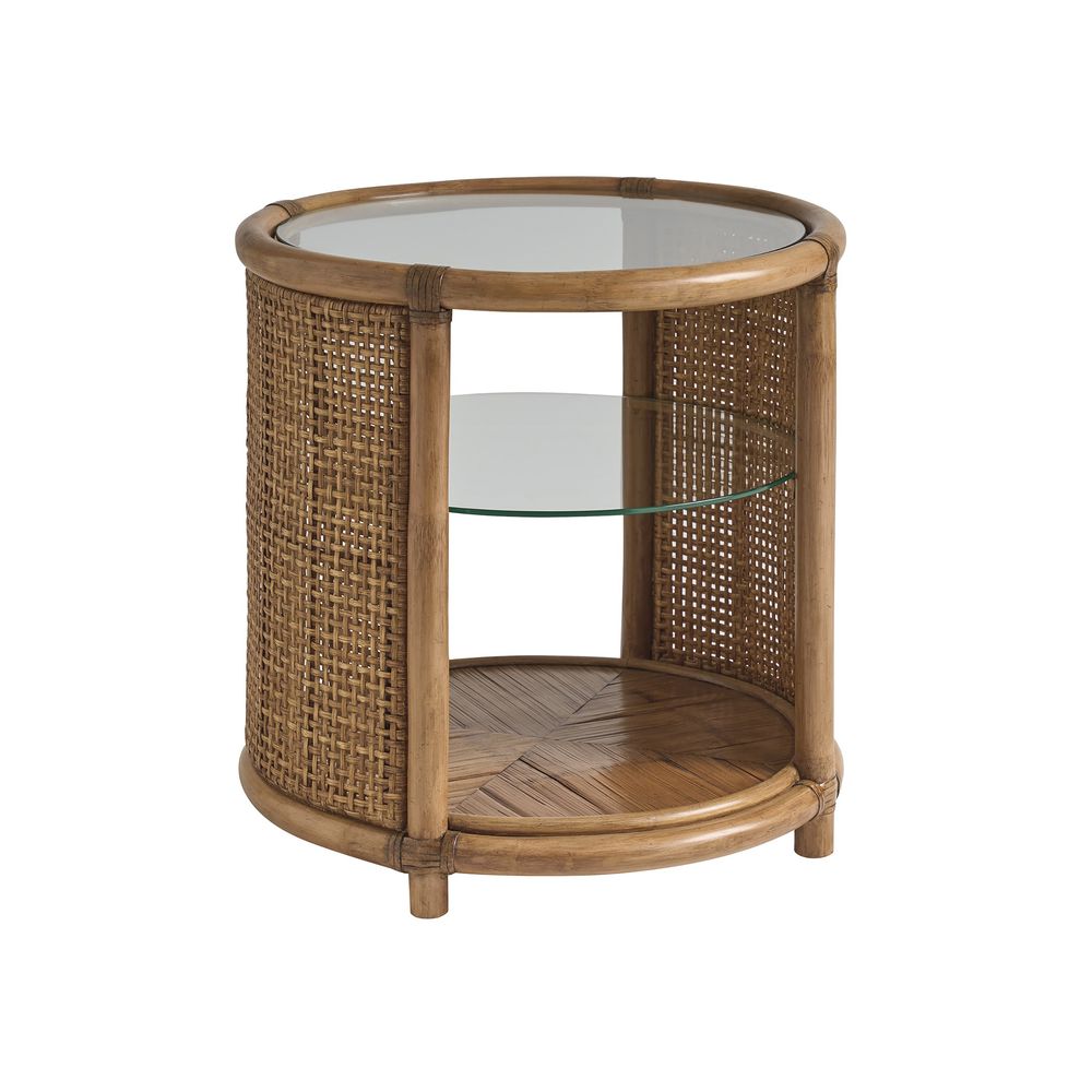 Side Tables Tortuga Round End Table - Sunwashed