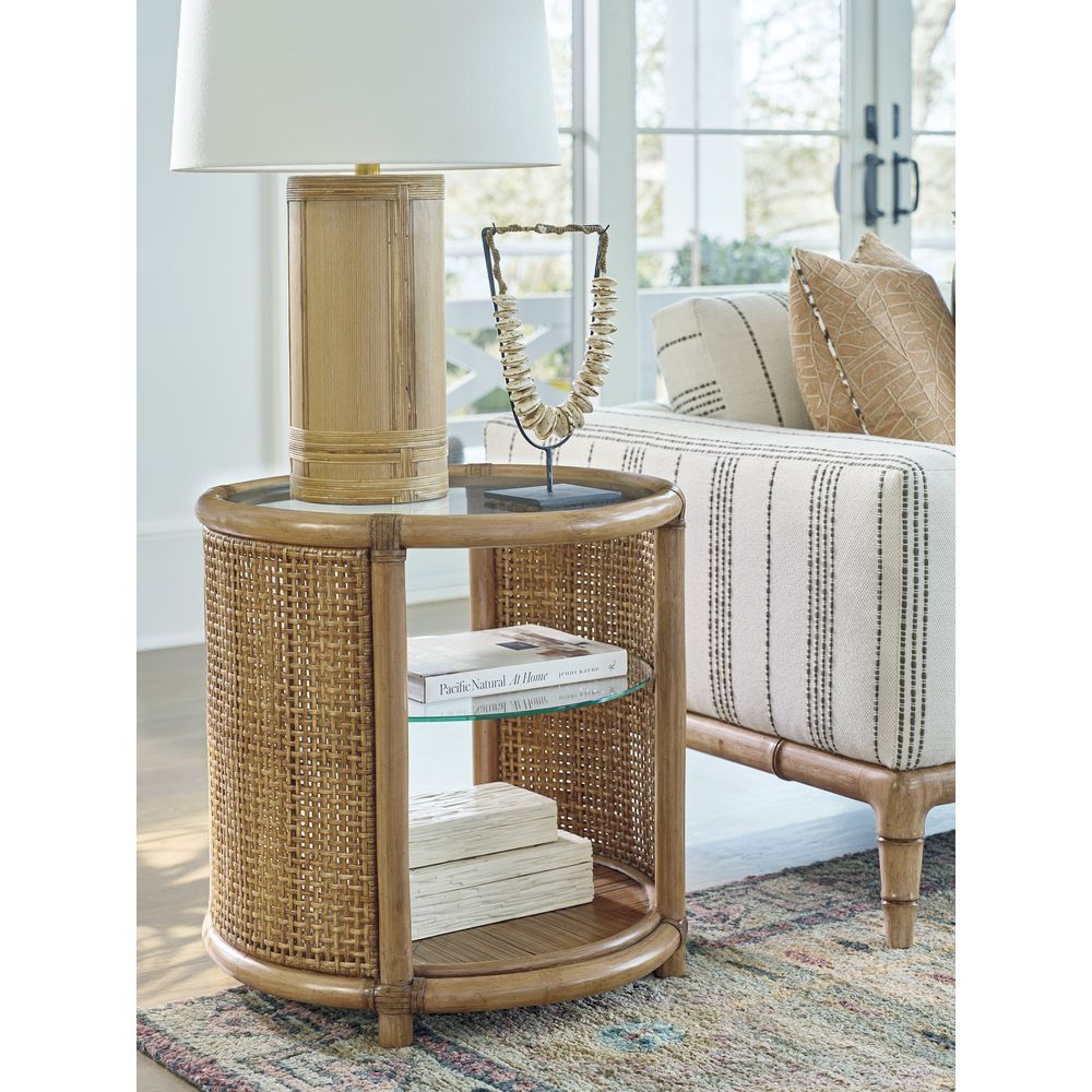 Side Tables Tortuga Round End Table - Sunwashed