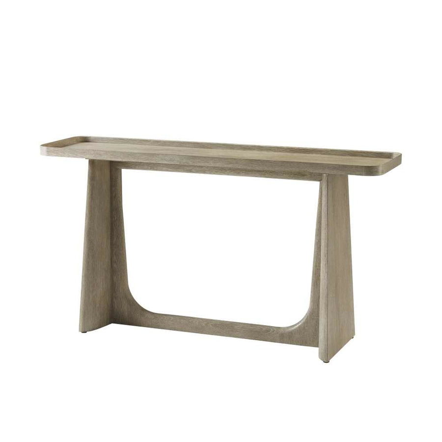 Repose Wooden Console Table-Theodore Alexander-THEO-TA53059.C322-Console TablesGrey-1-France and Son