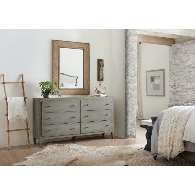 Six-Drawer Dresser- Speckled Gray-Hooker-HOOKER-5805-90002-95-Dressers-2-France and Son