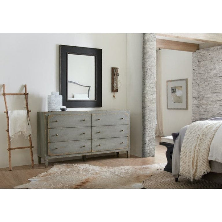 Six-Drawer Dresser- Speckled Gray-Hooker-HOOKER-5805-90002-95-Dressers-3-France and Son