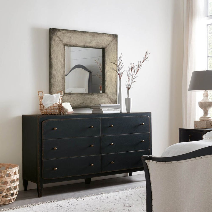 Dressers & Chests Florence Six-Drawer Dresser- Black - Black - Wood
