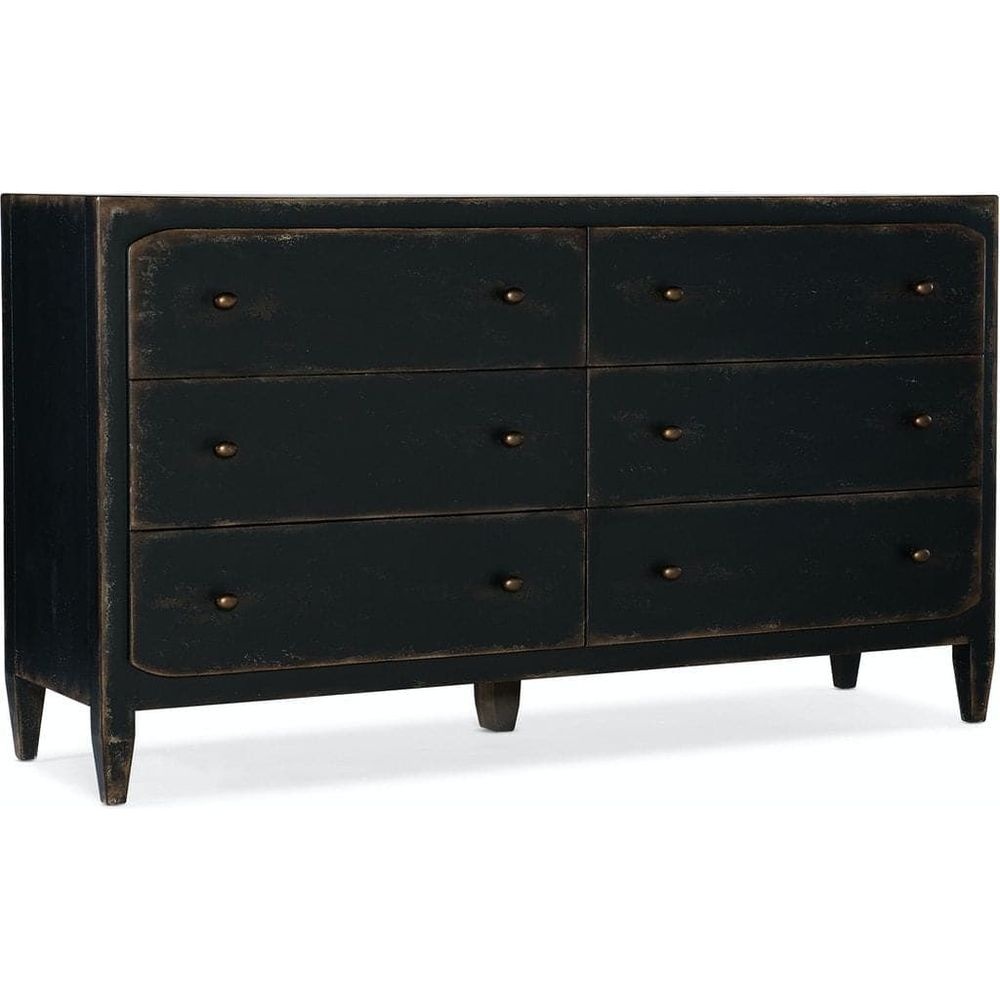 Dressers & Chests Ciao Bella Six-Drawer Dresser- Black