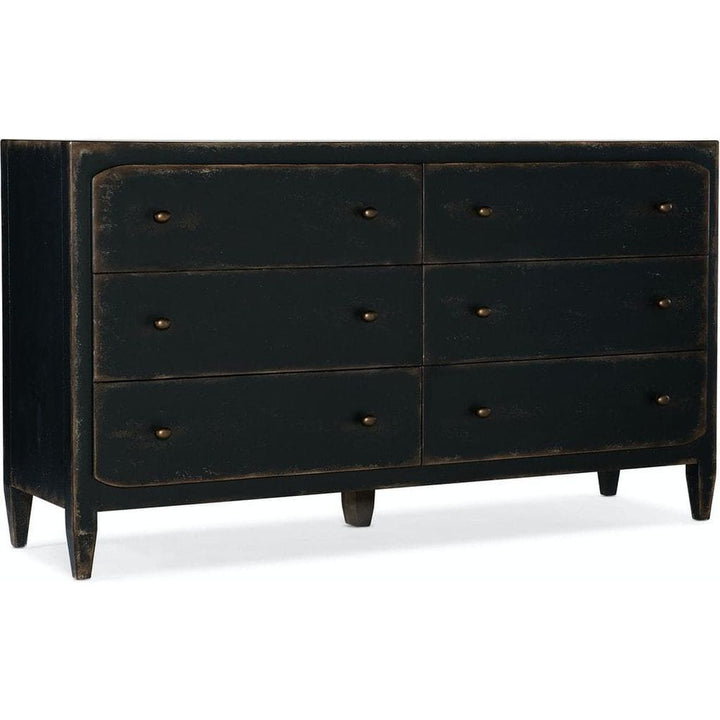 Dressers & Chests Ciao Bella Six-Drawer Dresser- Black