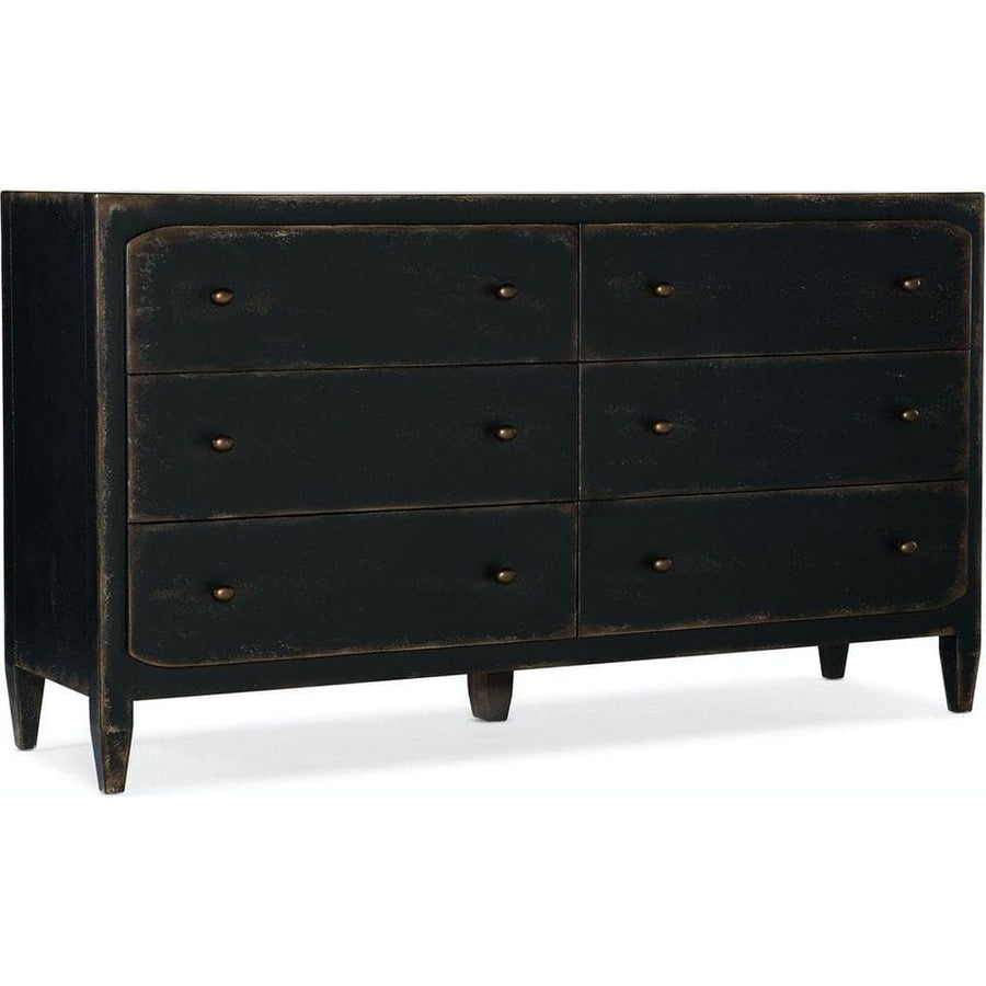 Dressers & Chests Ciao Bella Six-Drawer Dresser- Black