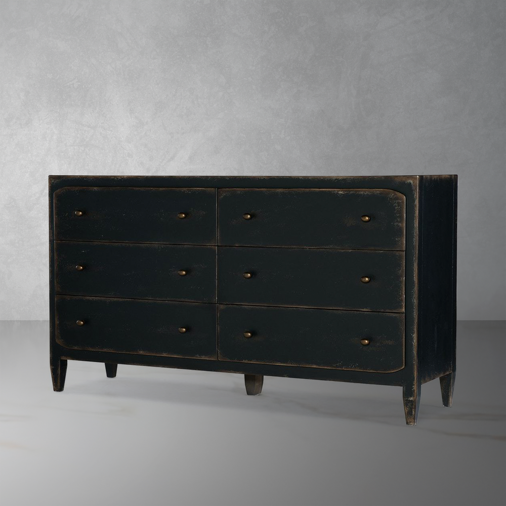 Dressers & Chests Ciao Bella Six-Drawer Dresser- Black